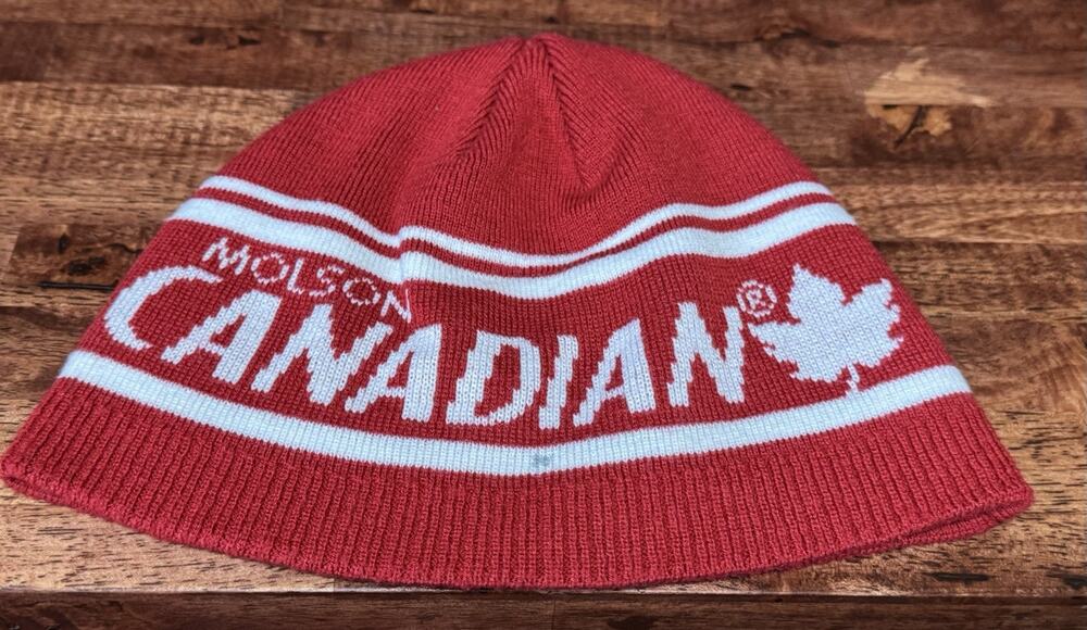 Molson Canadian Beanie Red White Cap Hat